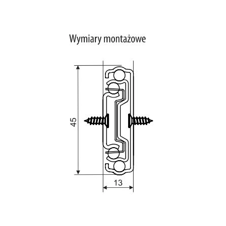 Prowadnica kulkowa H-45 ze spowalniaczem  długość 550 mm PK09 GAMET